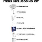 Pia Lavatório Banheiro 4l + Torneira Branca + Sifão Universal