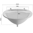 Pia Lavatório Banheiro 4l + Torneira Branca + Sifão Universal