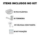 Pia Lavatório Banheiro 8l + Torneira Branca