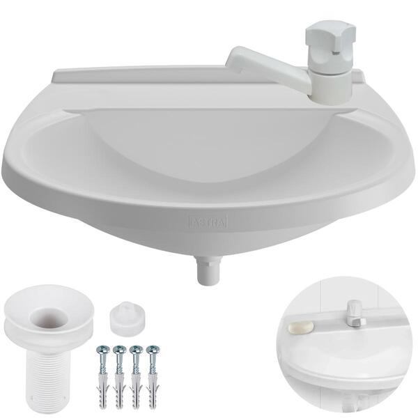 Pia Lavatório Banheiro 8l + Torneira Branca