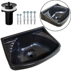 Pia Lavatório Banheiro Plástico 4,8l - Preto