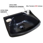 Pia Lavatório Banheiro Plástico 4,8l - Preto