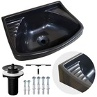 Pia Lavatório Banheiro Plástico 4,8l - Preto