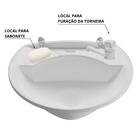 Pia Lavatório Banheiro Plástico 4l Branca + Kit Para Banheiro