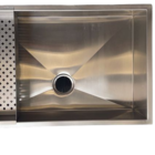 Pia Luxo De Inox Cozinha Louça Retangular Com Escorredor