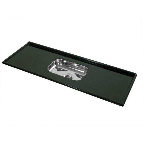 Pia Para Cozinha Em Marmore Síntetico E Cuba Em Inox 140cm X