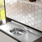 Pia Plus 30 com Cuba Centralizada Aço Inox 120x53cm Ghel Plus