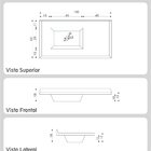 Pia Sintética Para Cozinha 100cm X 53cm Aj Rorato