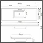 Pia Sintética Para Cozinha 160cm X 55cm