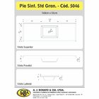 Pia Sintética Para Cozinha 160cm X 55cm