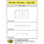 Pia Sintética Para Cozinha 85x50 Cm