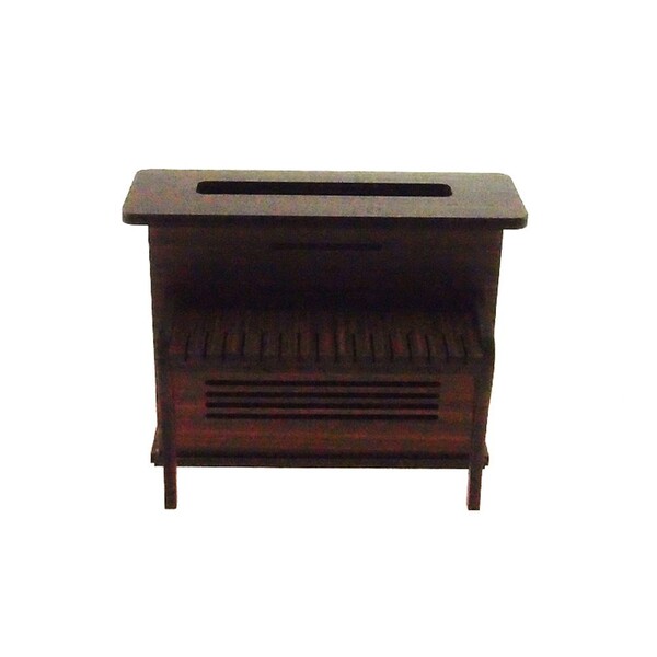 Piano Vintage Deco Marrom Madeira