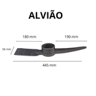 Picareta-alviâo Metal com Cabo Madeira 7x44x95cm Momfort