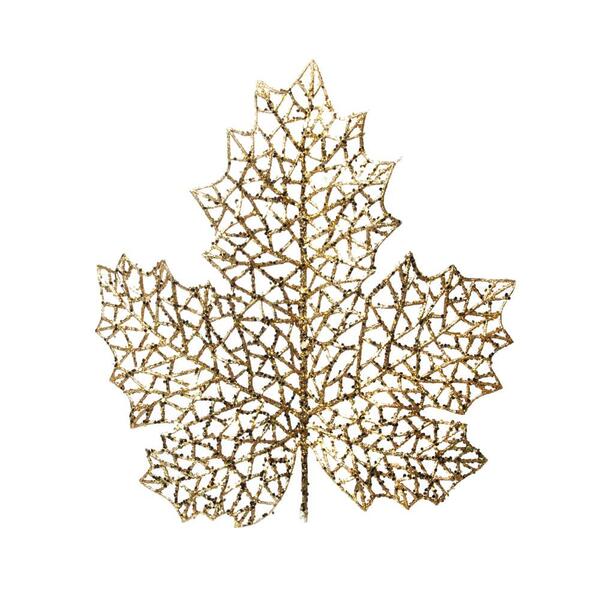 Pick Folha Natalino Ouro/glitter 1un 30x20x1cm 1711352