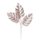 Pick Folha Natalino Rose/glitter 1un 70x35x2cm 1100386