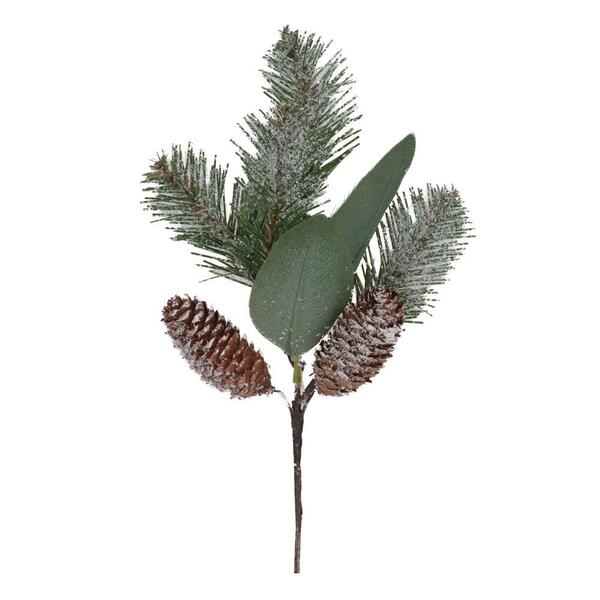 Pick Galho Natalino C/folh/pinh Mrr/vrd 1u 30x16x8cm 1023925