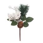 Pick Natalino C/folh/pinha/frutas Bco 1un 16x10x5cm 1025963