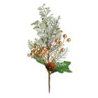 Pick Natalino C/folhas/frutas/pinha 1un 30x8x3cm 1920433