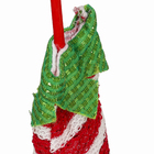 Pick para Árvore Tecido Marrom e Verde 30x15cm Cromus