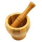 Pilão De Madeira Com Socador Pequeno Kehome