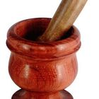 Pilão De Pau Madeira Modelo Grande 10x7 Cm - Marrom