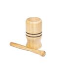 Pilão Em Madeira Com Bastão Stolf 12x7cm