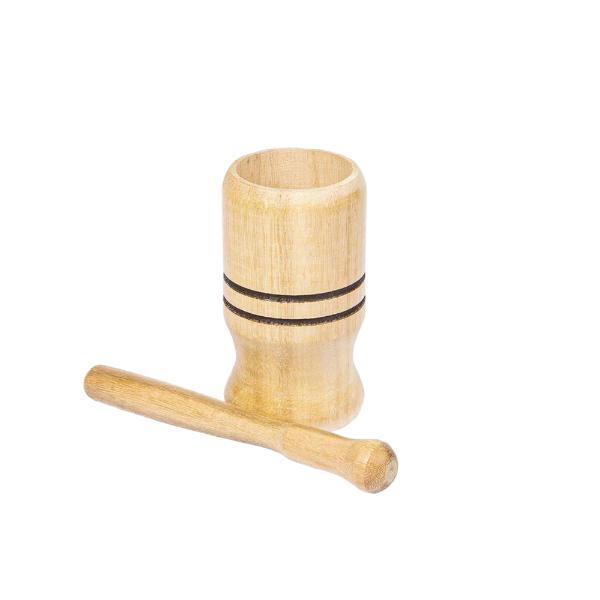 Pilão Em Madeira Com Bastão Stolf 12x7cm