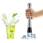 Pilão Ice Pick De Metal Prateado Para Preparo De Drinks Luxo