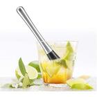 Pilão Ice Pick De Metal Prateado Para Preparo De Drinks Luxo