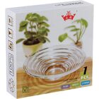 Pilar Centro Mesa Decorativo Enfeite 10x34x34cm Vidro Transpa