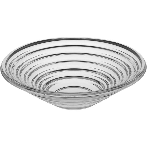 Pilar Centro Mesa Decorativo Enfeite 10x34x34cm Vidro Transpa