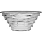 Pilar Centro Mesa Decorativo Enfeite 12x26x26cm Vidro Transpa