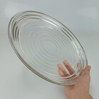 Pilar Centro Mesa Decorativo Enfeite 3x31x31cm Vidro Transpar