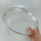 Pilar Centro Mesa Decorativo Enfeite 3x31x31cm Vidro Transpar