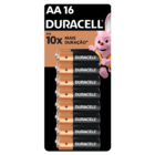 Pilha AA Alcalina Duracell 16 unidades