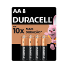 Pilha AA Alcalina Duracell 8 Unidades