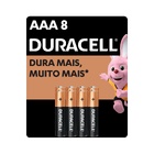 Pilha AAA Alcalina Duracell 8 Unidades
