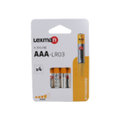 Pilha AAA Alcalina Lexman 4 unidades