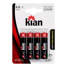 Pilha Alcalina Aa Alta Performance 1 5v Lr6 Kian 20 Pilhas