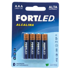 Pilha Alcalina AAA 4 Unidades Fortled