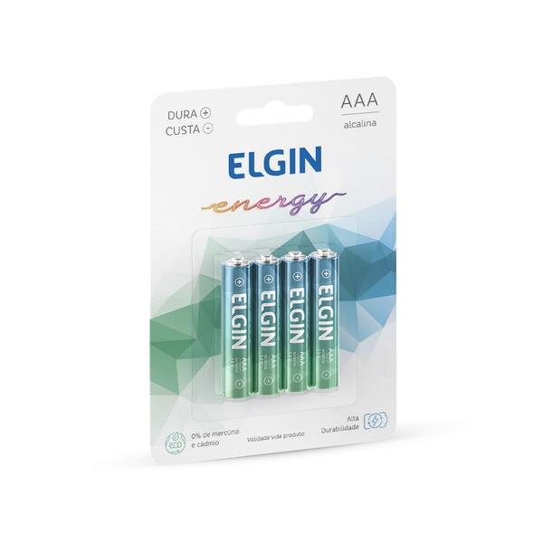 Pilha Alcalina Aaa Elgin Lr03 (blister C/4)
