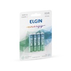 Pilha Alcalina Aaa Palito Com 4un Elgin - Unico