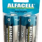 Pilha Alcalina D2 Grande Alfacell 10 Unidades Aquecedor A Gás