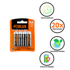 Pilha Alcalina Foxlux Pequena Aa Kit 8 Un