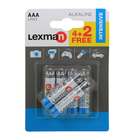 Pilha Alcalina LR03 AAA 1.5V 6pcs Lexman