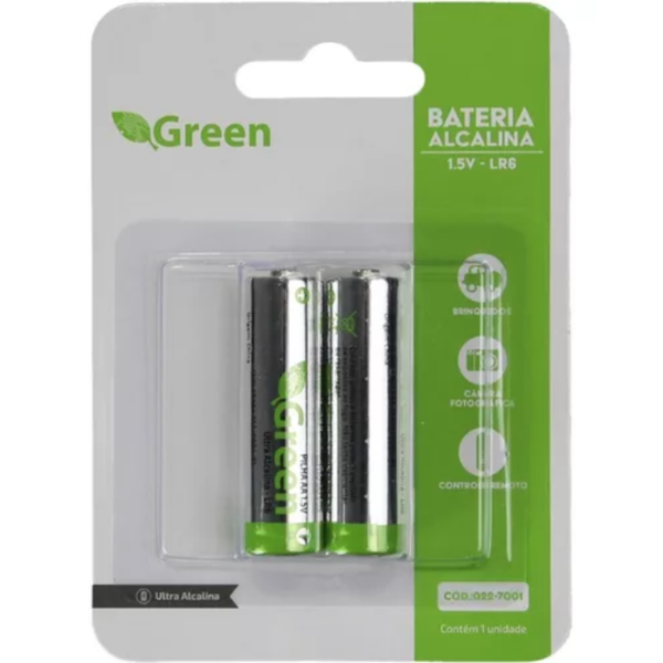 Pilha Alcalina Ultra Aa Lr6 - Blister C/ 2 Pecas - Green
