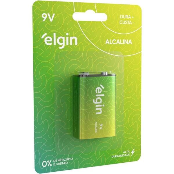 Pilha Bateria 9v Alcalina 10 Blisters X 1un Elgin