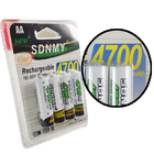 Pilha Recarregavel Aa 4700 Kit 4 Unidades Cartela Controle Ci
