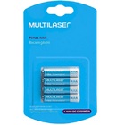 Pilha Recarregavel Aaa 1000mah C/4 Multilaser Cb050