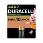 Pilha Recarregável AAA Palito Alcalina Duracell 2 unidades